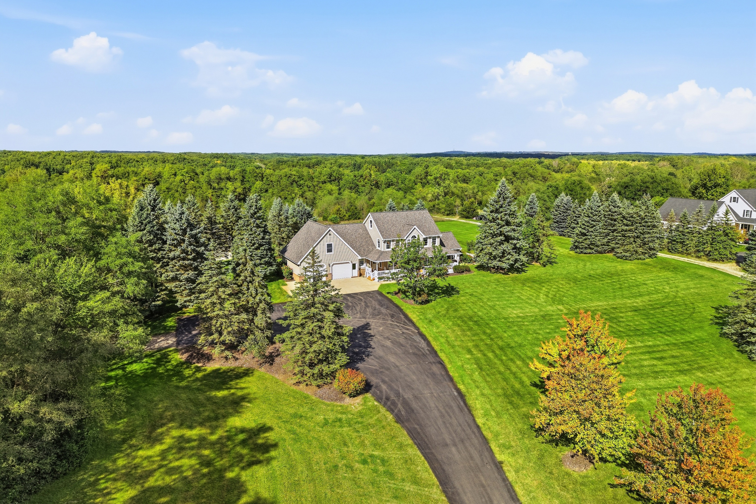 Wooded setting aerial